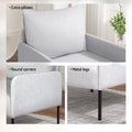 Artiss Grey Fabric Accent Armchair with Pillow