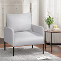 Artiss Grey Fabric Accent Armchair with Pillow