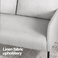 Artiss 2 Seater Sofa Armchair Linen Grey