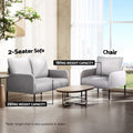 Artiss 2 Seater Sofa Armchair Linen Grey
