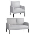 Artiss 4 Seater Sofa Set with Pillows Grey