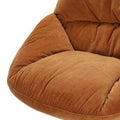 Artiss Armchair Ottoman Set Linen Orange