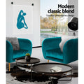 Artiss Velvet Armchair Green Accent Chair Lounge Sofa