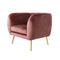 Artiss Velvet Armchair Pink Lounge Accent Chair Couch
