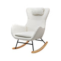 Artiss Rocking Chair Armchair Boucle White Pillow