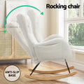 Artiss Rocking Chair Armchair Boucle White Pillow