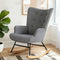 Artiss Rocking Armchair Nursing Chair Grey Linen Fabric