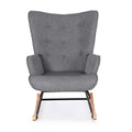 Artiss Rocking Armchair Nursing Chair Grey Linen Fabric