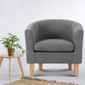 Artiss Armchair Tub Chair Grey Abby