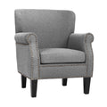 Artiss Armchair Accent Chair Retro Linen Grey Single Sofa