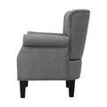 Artiss Armchair Accent Chair Retro Linen Grey Single Sofa