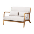 Artiss Armchair Beige Fabric Lounge Chair with Wood Frame