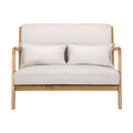 Artiss Armchair Beige Fabric Lounge Chair with Wood Frame