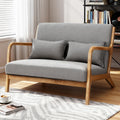 Artiss 2-Seater Loveseat Armchair Grey Fabric