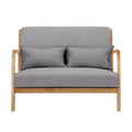Artiss 2-Seater Loveseat Armchair Grey Fabric