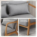 Artiss 2-Seater Loveseat Armchair Grey Fabric