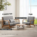 Artiss 2-Seater Loveseat Armchair Grey Fabric