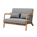 Artiss 2-Seater Loveseat Armchair Grey Fabric