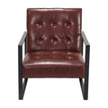 Artiss PU Leather Armchair Brown Metal Frame Lounge Accent Chair