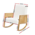 Artiss Rocking Chair Armchair Boucle White 80cm