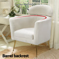 Artiss Armchair Boucle Fabric White