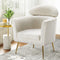 Artiss Armchair Boucle Fabric White