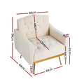 Artiss Boucle Armchair Beige Nicole