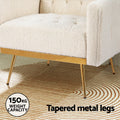 Artiss Boucle Armchair Beige Nicole