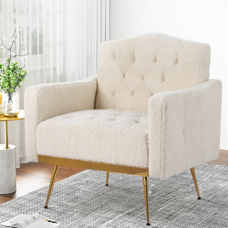 Artiss Boucle Armchair Beige Nicole