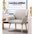 Artiss Fabric Armchair Beige