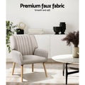 Artiss Fabric Armchair Beige