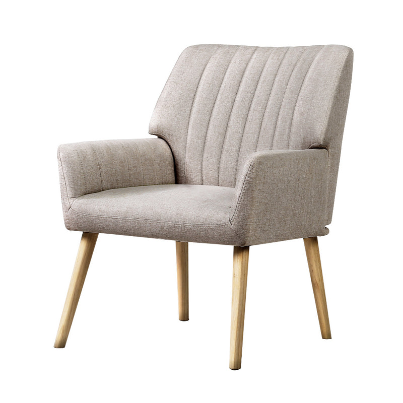 Artiss Fabric Armchair Beige