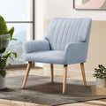 Artiss Fabric Armchair Blue Grey Sebastini