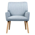 Artiss Fabric Armchair Blue Grey Sebastini