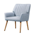 Artiss Fabric Armchair Blue Grey Sebastini