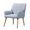 Artiss Fabric Armchair Blue Grey Sebastini