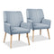 Artiss Armchair Fabric Blue Grey 2 Seater