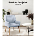 Artiss Armchair Fabric Blue Grey 2 Seater