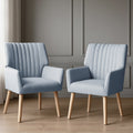 Artiss Armchair Fabric Blue Grey 2 Seater