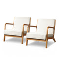 Artiss Armchair Faux Fabric Beige 2 Pack
