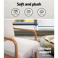 Artiss Armchair Faux Fabric Beige 2 Pack