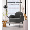 Artiss Armchair Boucle Charcoal