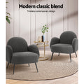 Artiss Armchair Boucle Charcoal