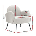 Artiss Armchair Boucle White
