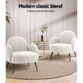 Artiss Armchair Boucle White