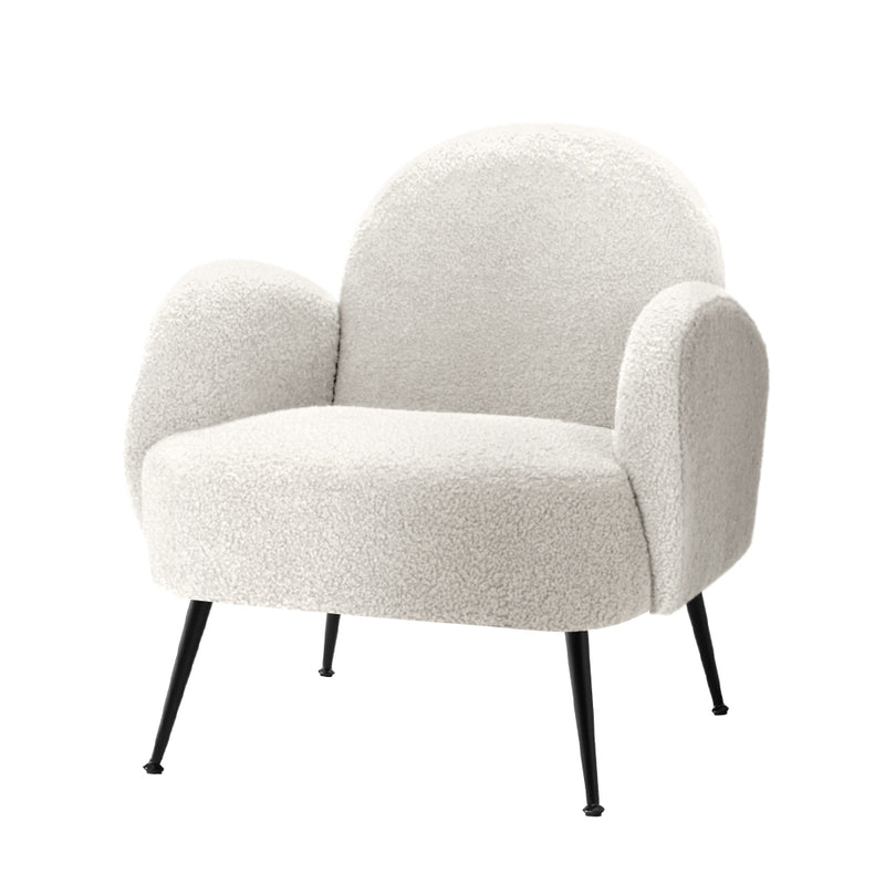 Artiss Armchair Boucle White
