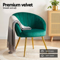 Artiss Velvet Armchair Green Eloise