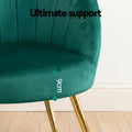 Artiss Velvet Armchair Green Eloise