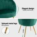 Artiss Velvet Armchair Green Eloise