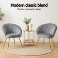 Artiss Armchair Velvet Grey Eloise